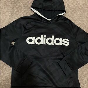 Youth size Large (14/16) Black Adidas Hooded Soccer sweatshirt